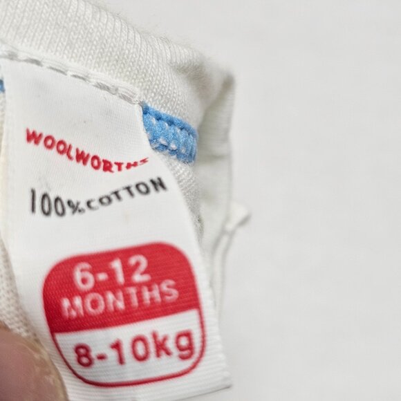 New Baby Lion 2pc Outfit White Yellow Bear Woolworth England 919838 6 -12 Month - Picture 3 of 14